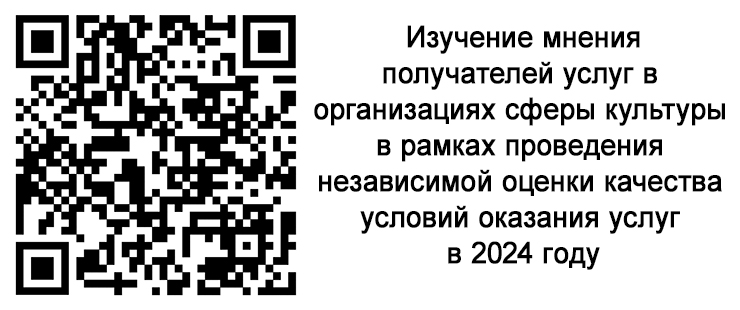 Изучение мнения получателей услуг в организациях сферы культуры в рамках проведения независимой оценки качества условий оказания услуг в 2024 го